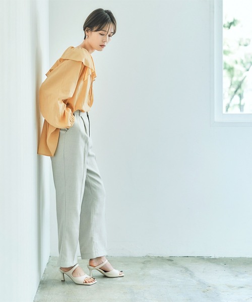 titivate（ティティベイト）の「ﾌﾘﾙｶﾗｰ長袖ﾌﾞﾗｳｽ（シャツ/ブラウス・レディース・ピンク/イエロー/ブラック/ブルー/オフホワイト・M/S）」の7枚目の写真