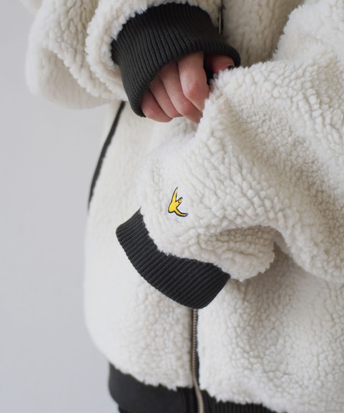 Mark Gonzales(マーク・ゴンザレス)の「< 当店限定・別注アイテム > 【 Mark Gonzales / マークゴンザレス 】 刺繍 ボアフリース フードパーカー(その他アウター・メンズ・ブラック/ベージュ/オフホワイト・M/L/XL)」の9枚目の写真