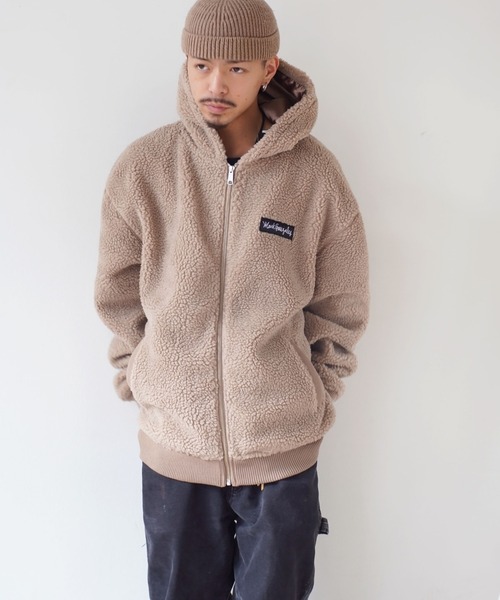 Mark Gonzales(マーク・ゴンザレス)の「< 当店限定・別注アイテム > 【 Mark Gonzales / マークゴンザレス 】 刺繍 ボアフリース フードパーカー(その他アウター・メンズ・ブラック/ベージュ/オフホワイト・M/L/XL)」の15枚目の写真