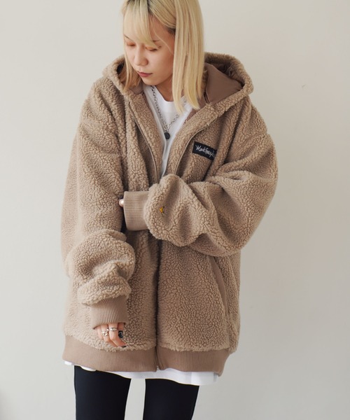 Mark Gonzales(マーク・ゴンザレス)の「< 当店限定・別注アイテム > 【 Mark Gonzales / マークゴンザレス 】 刺繍 ボアフリース フードパーカー(その他アウター・メンズ・ブラック/ベージュ/オフホワイト・M/L/XL)」の19枚目の写真