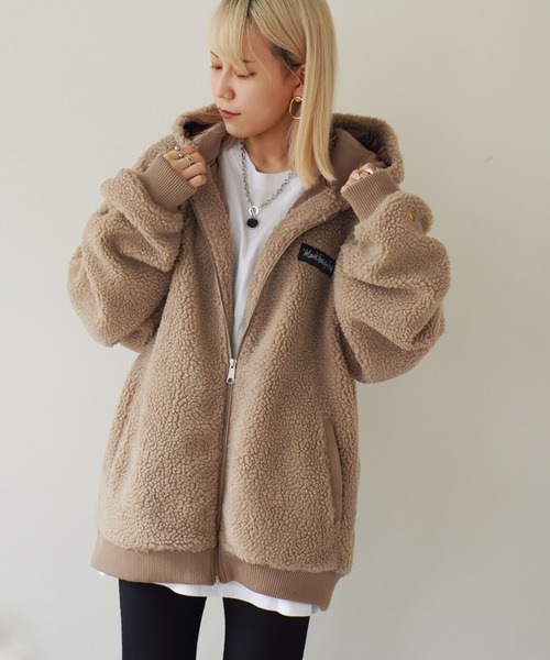 Mark Gonzales(マーク・ゴンザレス)の「< 当店限定・別注アイテム > 【 Mark Gonzales / マークゴンザレス 】 刺繍 ボアフリース フードパーカー(その他アウター・メンズ・ブラック/ベージュ/オフホワイト・M/L/XL)」の21枚目の写真