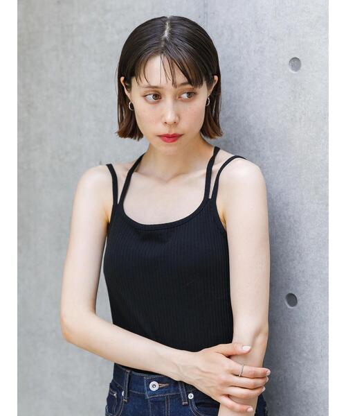 koe(コエ)の「カップ付きキャミソール*(キャミソール・レディース・ブラック/ベージュ/アイボリー・L/M)」の21枚目の写真