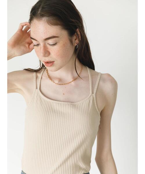 koe(コエ)の「カップ付きキャミソール*(キャミソール・レディース・ブラック/ベージュ/アイボリー・L/M)」の22枚目の写真