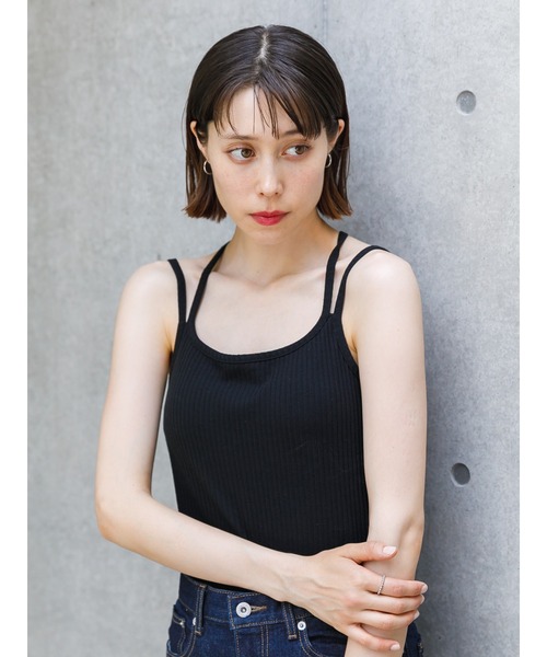 koe(コエ)の「カップ付きキャミソール*(キャミソール・レディース・ブラック/ベージュ/アイボリー・L/M)」の12枚目の写真