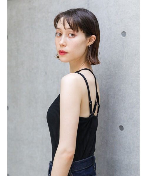 koe(コエ)の「カップ付きキャミソール*(キャミソール・レディース・ブラック/ベージュ/アイボリー・L/M)」の13枚目の写真