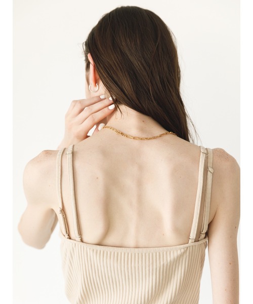 koe(コエ)の「カップ付きキャミソール*(キャミソール・レディース・ブラック/ベージュ/アイボリー・L/M)」の9枚目の写真