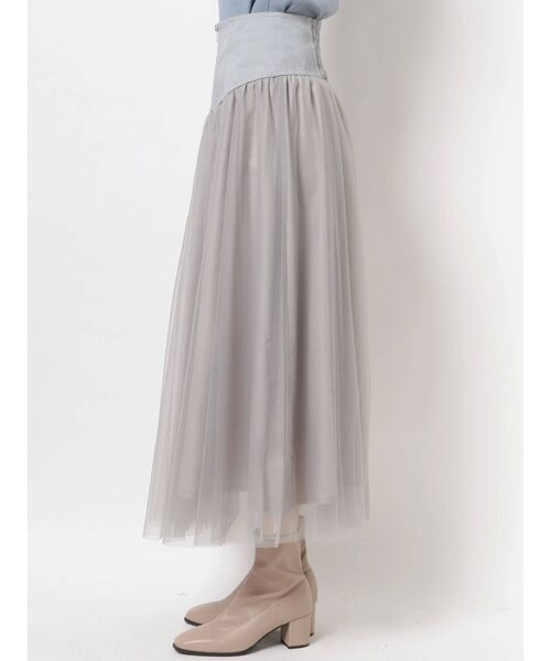 dazzlin（ダズリン）の「ツイルコルセットチュールスカート（スカート・レディース・ベージュ/グレー/モカ・SMALL/MEDIUM）」の8枚目の写真