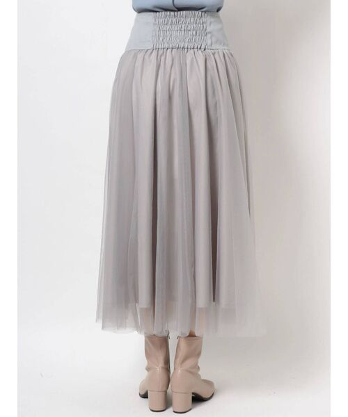 dazzlin（ダズリン）の「ツイルコルセットチュールスカート（スカート・レディース・ベージュ/グレー/モカ・SMALL/MEDIUM）」の5枚目の写真