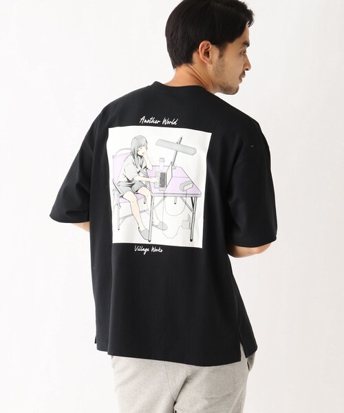 セール イラストレーター Mar 限定 バックプリント半袖tシャツ Tシャツ カットソー Basecontrol ベースコントロール のファッション通販 Zozotown