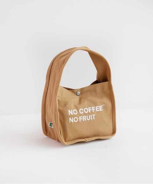 NO COFFEE（ノーコーヒー）の「【FRUIT OF THE LOOM/フルーツオブザルーム】x NO COFFEE LUNCH BAG（トートバッグ・レディース・ブラック/ブラウン/オフホワイト・FREE）」の3枚目の写真