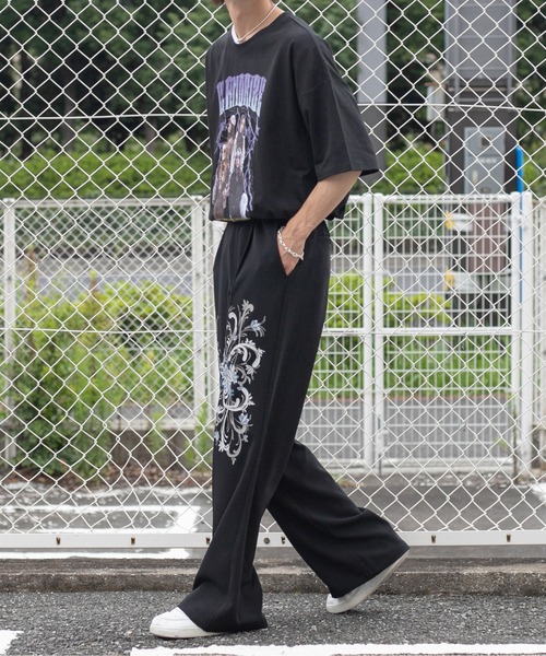 Perushu（ペルーシュ）の「レトロフラワープリントスラックス（スラックス・メンズ・パープル/イエロー/ブラック・MEDIUM/LARGE/SMALL）」の11枚目の写真