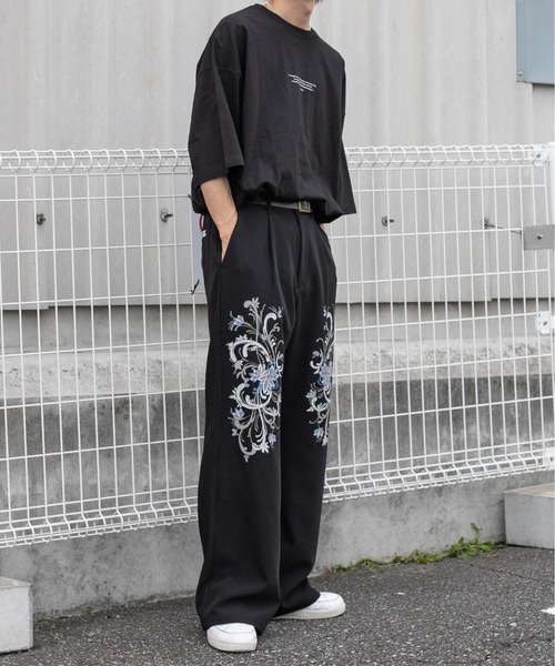 Perushu（ペルーシュ）の「レトロフラワープリントスラックス（スラックス・メンズ・パープル/イエロー/ブラック・MEDIUM/LARGE/SMALL）」の13枚目の写真