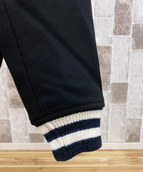 DIESEL（ディーゼル）の「レザー切替ウールファブリックボンバージャケット「W-KISLOV」（スタジャン・メンズ・ブラック・L）」の5枚目の写真