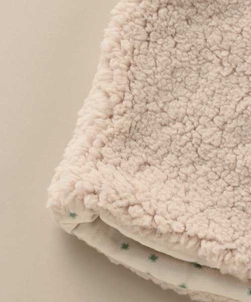 sense of wonder(センスオブワンダー)の「モコモコフードつきベスト【日本製】(ベスト・キッズ・キナリ/ベージュ/グレー・70-90cm)」の6枚目の写真