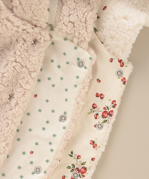 sense of wonder(センスオブワンダー)の「モコモコフードつきベスト【日本製】(ベスト・キッズ・キナリ/ベージュ/グレー・70-90cm)」の13枚目の写真