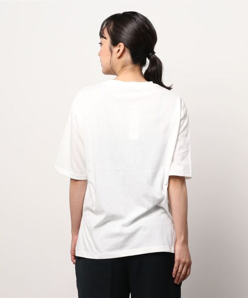 mysty woman（ミスティウーマン）の「メッセージロゴＴシャツ 217547（Tシャツ/カットソー・レディース・ベージュ/オフホワイト/チャコール・FREE）」の5枚目の写真