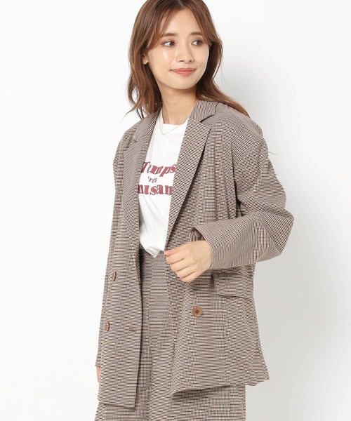 mysty woman（ミスティウーマン）の「メッセージロゴＴシャツ 217547（Tシャツ/カットソー・レディース・ベージュ/オフホワイト/チャコール・FREE）」の13枚目の写真