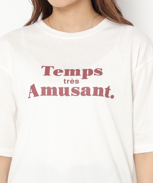 mysty woman（ミスティウーマン）の「メッセージロゴＴシャツ 217547（Tシャツ/カットソー・レディース・ベージュ/オフホワイト/チャコール・FREE）」の17枚目の写真