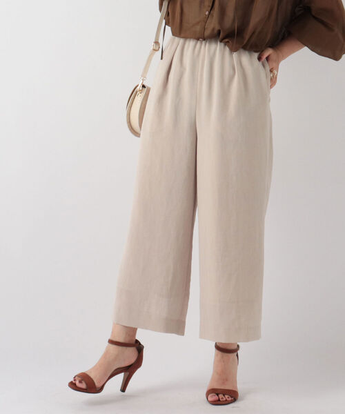NOLLEY’S（ノーリーズ）の「◇【WEB限定】ハイツイストクロスセットアップパンツ（その他パンツ・レディース・オレンジ/ブラック/ベージュ・36/38）」の2枚目の写真