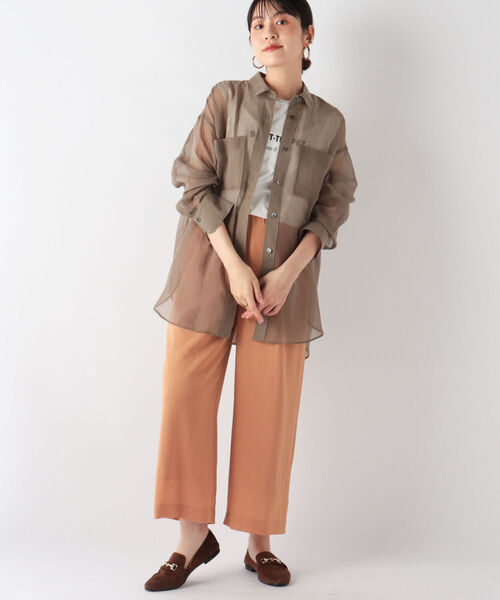 NOLLEY’S（ノーリーズ）の「◇【WEB限定】ハイツイストクロスセットアップパンツ（その他パンツ・レディース・オレンジ/ブラック/ベージュ・36/38）」の8枚目の写真