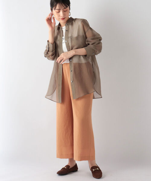NOLLEY’S（ノーリーズ）の「◇【WEB限定】ハイツイストクロスセットアップパンツ（その他パンツ・レディース・オレンジ/ブラック/ベージュ・36/38）」の9枚目の写真