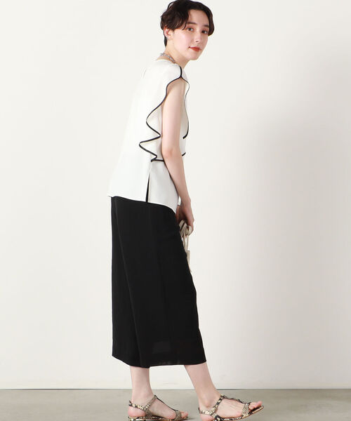 NOLLEY’S（ノーリーズ）の「◇【WEB限定】ハイツイストクロスセットアップパンツ（その他パンツ・レディース・オレンジ/ブラック/ベージュ・36/38）」の14枚目の写真