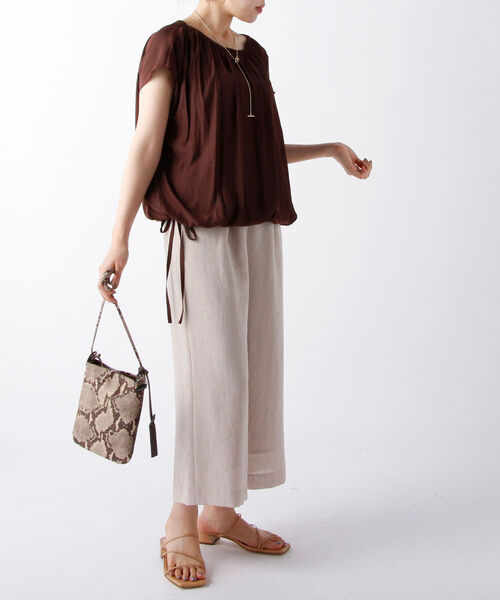 NOLLEY’S（ノーリーズ）の「◇【WEB限定】ハイツイストクロスセットアップパンツ（その他パンツ・レディース・オレンジ/ブラック/ベージュ・36/38）」の18枚目の写真