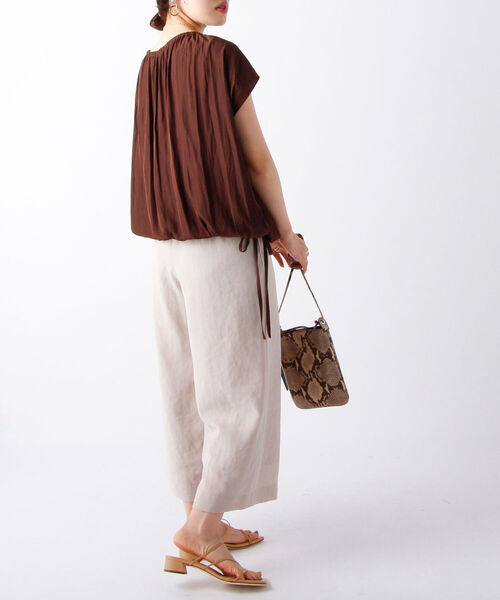 NOLLEY’S（ノーリーズ）の「◇【WEB限定】ハイツイストクロスセットアップパンツ（その他パンツ・レディース・オレンジ/ブラック/ベージュ・36/38）」の19枚目の写真