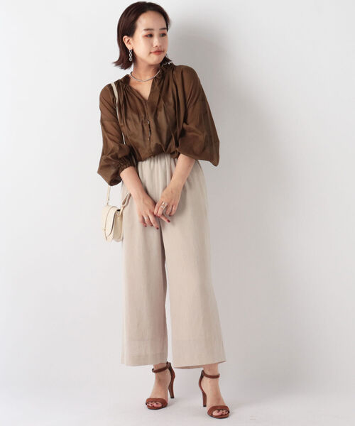 NOLLEY’S（ノーリーズ）の「◇【WEB限定】ハイツイストクロスセットアップパンツ（その他パンツ・レディース・オレンジ/ブラック/ベージュ・36/38）」の20枚目の写真