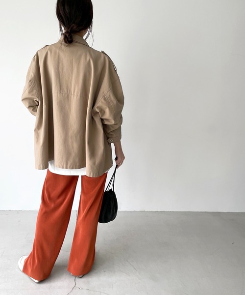 CANAL JEAN（キャナルジーン）の「arc(アーク) ミリタリージャケット（ミリタリージャケット・レディース・ベージュ/カーキ・38）」の12枚目の写真