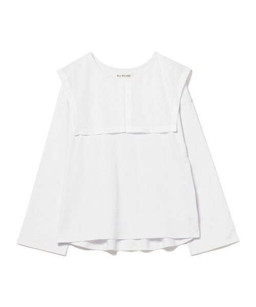 Ray BEAMS（レイビームス）の「Ray BEAMS / セーラーカラー ロングスリーブ Tシャツ（Tシャツ/カットソー・レディース・ブラック/ホワイト・ONE SIZE）」の22枚目の写真