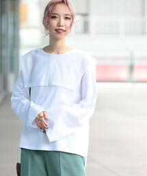 Ray BEAMS / セーラーカラー ロングスリーブ Tシャツ