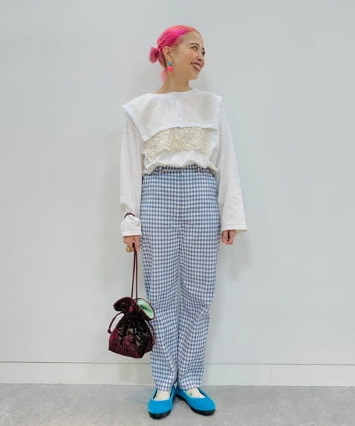 Ray BEAMS（レイビームス）の「Ray BEAMS / セーラーカラー ロングスリーブ Tシャツ（Tシャツ/カットソー・レディース・ブラック/ホワイト・ONE SIZE）」の17枚目の写真