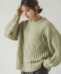 rectangle | パッチワークケーブルニット(ニット/セーター)