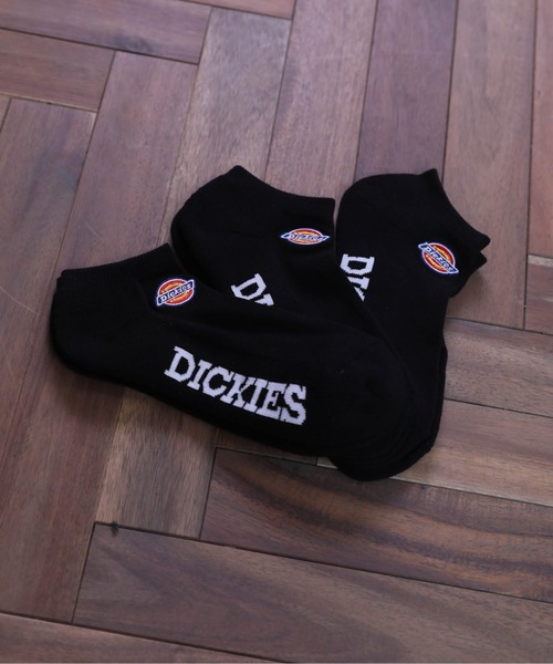 Dickies（ディッキーズ）の「【DICKIES/ディッキーズ】ロゴ刺繍 くるぶしソックス(3足セット)（ソックス/靴下・レディース・ホワイト/ブラック・F）」の2枚目の写真
