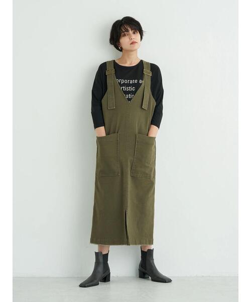 Editt by YECCA VECCA(エディットバイイェッカヴェッカ)の「タックデザインロゴTee*(Tシャツ/カットソー・レディース・オフホワイト/ブラック/ダークベージュ・FREE)」の19枚目の写真