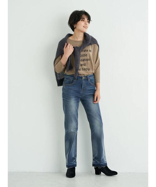 Editt by YECCA VECCA(エディットバイイェッカヴェッカ)の「タックデザインロゴTee*(Tシャツ/カットソー・レディース・オフホワイト/ブラック/ダークベージュ・FREE)」の11枚目の写真