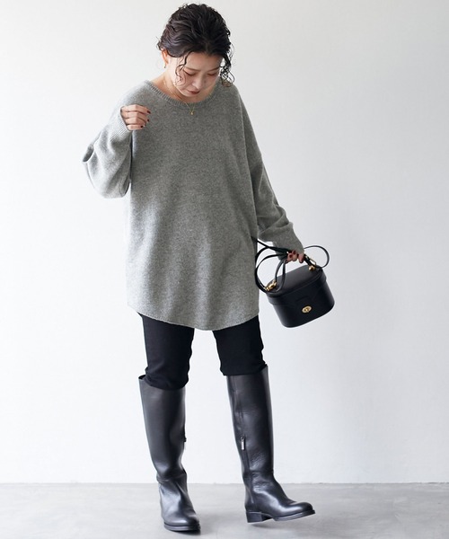 SLOBE IENA（スローブイエナ）の「SUPER GEELONG クルーネックプルオーバー◆（ニット/セーター・レディース・ブラウン/グレー系その他/ナチュラル・FREE）」の10枚目の写真