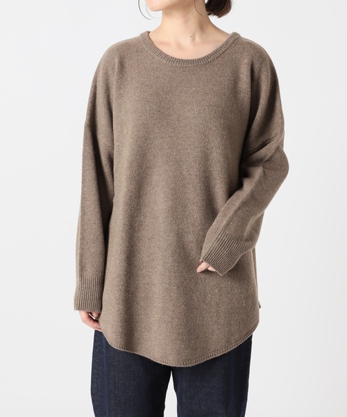 SLOBE IENA（スローブイエナ）の「SUPER GEELONG クルーネックプルオーバー◆（ニット/セーター・レディース・ブラウン/グレー系その他/ナチュラル・FREE）」の16枚目の写真