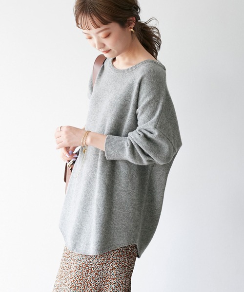 SLOBE IENA（スローブイエナ）の「SUPER GEELONG クルーネックプルオーバー◆（ニット/セーター・レディース・ブラウン/グレー系その他/ナチュラル・FREE）」の7枚目の写真