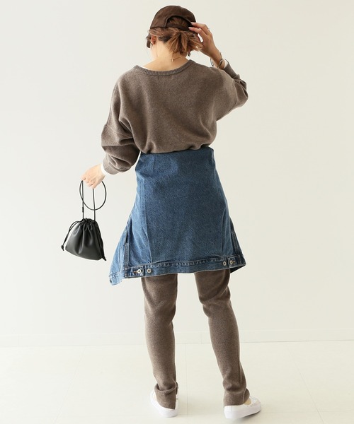 SLOBE IENA（スローブイエナ）の「SUPER GEELONG クルーネックプルオーバー◆（ニット/セーター・レディース・ブラウン/グレー系その他/ナチュラル・FREE）」の14枚目の写真