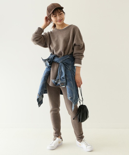 SLOBE IENA（スローブイエナ）の「SUPER GEELONG クルーネックプルオーバー◆（ニット/セーター・レディース・ブラウン/グレー系その他/ナチュラル・FREE）」の18枚目の写真