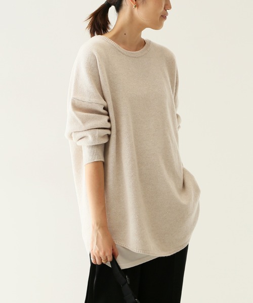 SLOBE IENA（スローブイエナ）の「SUPER GEELONG クルーネックプルオーバー◆（ニット/セーター・レディース・ブラウン/グレー系その他/ナチュラル・FREE）」の20枚目の写真