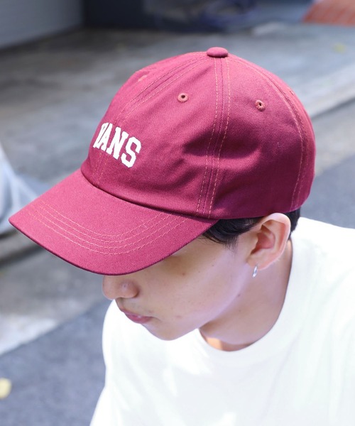 VANS(バンズ)の「VANS/ヴァンズ M VANS Arch Logo 6Panel cap カレッジロゴ ブランドロゴ 刺繍 キャップ(キャップ・メンズ・ネイビー/ワイン/ホワイト・FREE)」の3枚目の写真