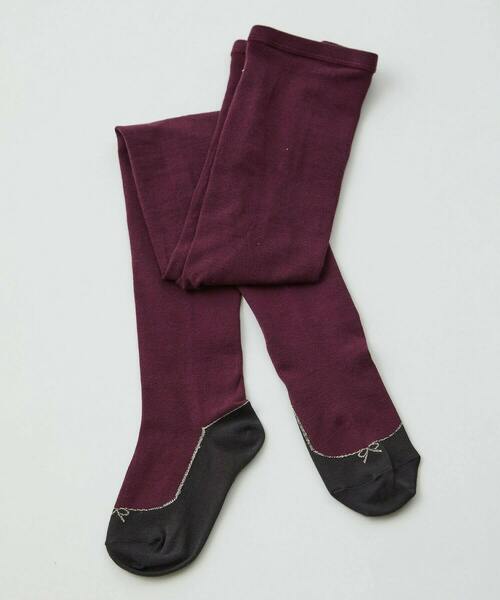ADIEU TRISTESSE(アデュートリステス)の「バレエシューズ履いている風タイツ(タイツ/ストッキング・レディース・ブラック/ボルドー/杢グレー・FREE)」の5枚目の写真