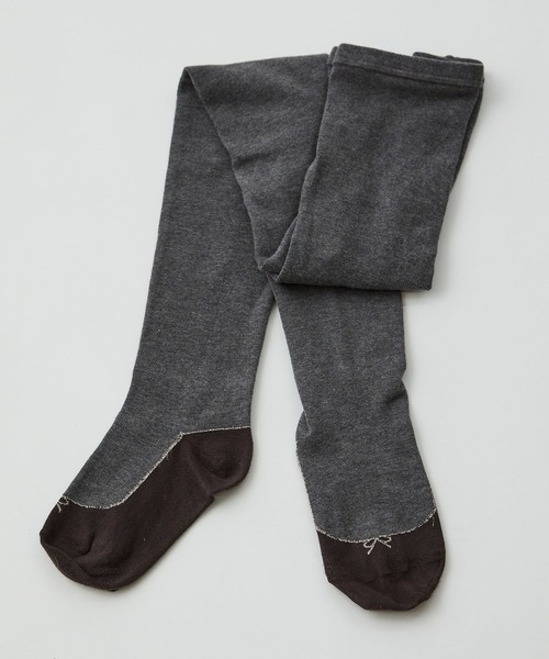 ADIEU TRISTESSE(アデュートリステス)の「バレエシューズ履いている風タイツ(タイツ/ストッキング・レディース・ブラック/ボルドー/杢グレー・FREE)」の2枚目の写真