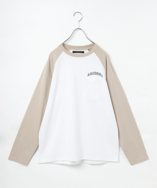 VENCEEXCHANGE(ヴァンスエクスチェンジ)の「ラグランポケットロンT(Tシャツ/カットソー・メンズ・ベージュ/グリーン/ブラック・M/L)」の12枚目の写真