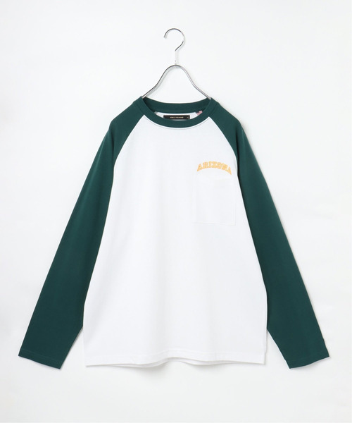 VENCEEXCHANGE(ヴァンスエクスチェンジ)の「ラグランポケットロンT(Tシャツ/カットソー・メンズ・ベージュ/グリーン/ブラック・M/L)」の13枚目の写真