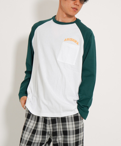 VENCEEXCHANGE(ヴァンスエクスチェンジ)の「ラグランポケットロンT(Tシャツ/カットソー・メンズ・ベージュ/グリーン/ブラック・M/L)」の8枚目の写真