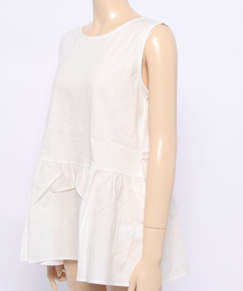 Lugnoncure（ルノンキュール）の「切り替えフレアタンク（タンクトップ・レディース・オフホワイト・ﾌﾘ-）」の3枚目の写真